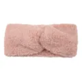 Rosa Dickes Plüsch Twist Stirnband Winter Warm Gestrickt Ohrenwärmer Haarschmuck - Rosa