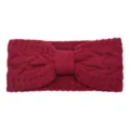 Fascia Capelli Maglia Rosso Vino Donna Inverno Calda Nodo Fiocco Accessori Capelli - Rosso Giuggiola