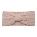 Fascia per Capelli a Treccia con Fiocco Invernale Accessori per Capelli Calda Donna - Rosa