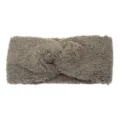 Gemütliches Plüsch-Stirnband mit Twist für Damen, dicker Strick Winter Ohrenwärmer Haarschmuck. - Graugrün