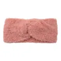 Flauschiges Damen Haarband geflochten Winter Stirnband breit Ohrenschuetzer rosa 1Stk - Altrosa