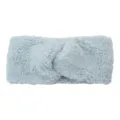 Hellblaues flauschiges gedrehtes Stirnband, warmer dicker Plüsch Winter Haarschmuck. - Blau