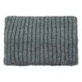 Bandeau tricoté gris, bandeau cheveux en laine à rayures verticales pour le sport et visage. - Gris