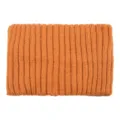 Bandeau en tricot côtelé caramel, accessoire de cheveux double couche pour lavage de visage - Orange