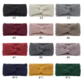 Bandeaux tressés en tricot colorés accessoires de cheveux chauds d'hiver pour femmes - Multicolore