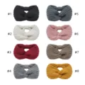 Gebreide kruis hoofdband voor vrouwen winter warme haarband comfortabele haaraccessoires stijl - Meerkleurig