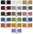 Knitted headband with letter C patch, distressed winter warm hair band, 16 colors available. - Multicolor