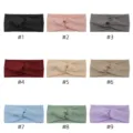 Bandeau croisé en tricot couleur unie élastique accessoire de cheveux yoga sport 9 couleurs - Multicolore