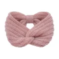 Stijlvolle gebreide roze haarband voor vrouwen, comfortabele wollen haarband voor dagelijks. - Mistig Roze