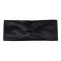 Schwarzes Samt Twist Stirnband, glitzerndes Haarband fuer Damen Sport Yoga Gesicht. - Schwarz