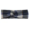 Blue plaid knitted cross headband for sports washing face yoga fitness hair accessories - Classic Blue Plaid