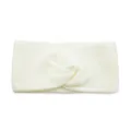 White knitted twist headband soft warm ear warmer winter knitted hair accessories - White
