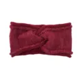 Πλεκτό headband με ασημί κλωστές, ζεστό αξεσουάρ μαλλιών χειμώνα για αθλήματα και γιόγκα. - Φούξια