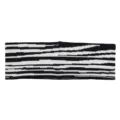 Bandeau tricoté à rayures zébrées en noir et blanc pour le sport, le yoga et le visage quotidien. - Noir et Blanc