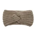 Strick Twist Stirnband Khaki Metallischer Silberfaden Haarreif Yoga Gesicht Waschen Haar - Khaki