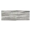 Bandeau tricoté motif zébré gris et blanc, bande de cheveux élastique sport yoga. - Gris/Blanc