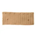 Khaki distressed single-layer knitted headband, comfortable for yoga and daily wear. - Camel