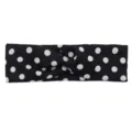 Black white polka dot headband cross knotted hair band sports yoga fitness hair accessory - Black Polka Dot