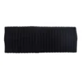 Fascia per capelli in maglia a coste nera, fascia elastica per sport, yoga e lavaggio. - Nero