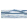 Bandeau tricoté bleu et blanc motif zèbre bandeau de sport yoga accessoire de mode élégant - Bleu et Blanc