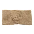 Knitted sequin twist headband winter warm hair band fashion hair accessories for women - Camel
