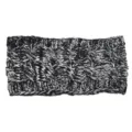 Fascia per capelli in maglia treccia nera e bianca scaldaorecchie invernale accogliente - Bianco e Nero Vinato
