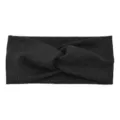 Bandeau torsadé tricoté noir élastique cheveux sport bandeau pour yoga et lavage visage - Noir