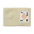 Beige knitted sports headband, double-layer wool hair band for yoga, face washing, and daily wear. - Beige