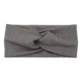 Bandeau croisé en tricot gris, bandeau élastique uni pour le yoga, le sport et le quotidien. - Gris foncé