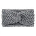 Bandeau tricoté gris croisé pour femme, accessoire de cheveux élastique pour le sport et le yoga. - Gris
