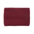 Solid color knitted headband for women, wide winter ear warmer, wine red elastic hair band. - Burgundy