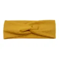 Yellow diamond pattern fabric twist headband for women sports yoga daily wear hair accessories - Yellow