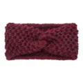 Bandeau Tricoté Twist Bordeaux Large Laine Cheveux Bande Yoga Sport Cerceau Accessoires - Bordeaux