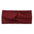 Bandeau Croisé Tricoté Rouge Vin Élastique Cheveux Yoga Sport Visage Lavage Accessoire - Bordeaux