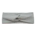 Grey diamond knit twisted headband for yoga sports facial washing daily fashion accessory - Gray