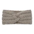 Cozy fuzzy knit twist headband, thick warm ear warmer for women in autumn and winter daily wear. - Khaki