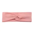Pink Ribbed Knotted Headband Elastic Stretchy Hair Band for Daily Wear Sports and Wash Face - Dusty Pink