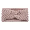 Bandeau tressé en tricot pour femme, bandeau de sport élastique et large pour yoga et maquillage. - Rose