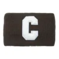 Fascia in maglia marrone con lettera bianca del college C, accessorio per capelli largo. - Caffè