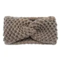 Bandeau Croisé en Tricot Kaki Hiver Chaud Élastique Cheveux Bande Yoga Sport Accessoires - Kaki