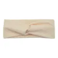 Pink diamond knit twist headband, breathable yoga sports hair band for daily wear. - Cream