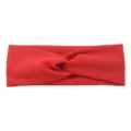 Red cross headband for women, elastic cloth sports hair band, breathable yoga hair hoop. - Bright Red