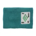 Bandeau de sport tricoté double couche vert sarcelle large anneau de cheveux yoga - Turquoise