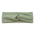 Green Knotted Headband Diamond Pattern Yoga Hair Band Breathable Turban Sports Sweatband - Bean Green