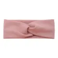 Dusty pink twisted headband for women, soft elastic fabric hair band for yoga, sports and daily use. - Dusty Pink