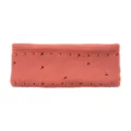 Pink knitted distressed headband, soft double-layer wool hair band for sports and yoga. - Watermelon Red
