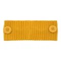 Bandeau tricoté jaune avec boutons, bandeau de sport élastique pour le yoga quotidien. - Curcuma