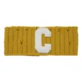 Yellow knitted letter C headband trendy distressed wool sports hair hoop for women yoga - Turmeric
