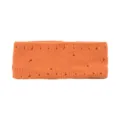 Orange knitted distressed headband for women, stylish vintage hair accessory for yoga. - Orange