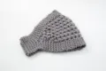 Grey Knitted Headband Ear Warmer Bubble Stitch Winter Hair Accessory Soft Headwear - Medium Grey